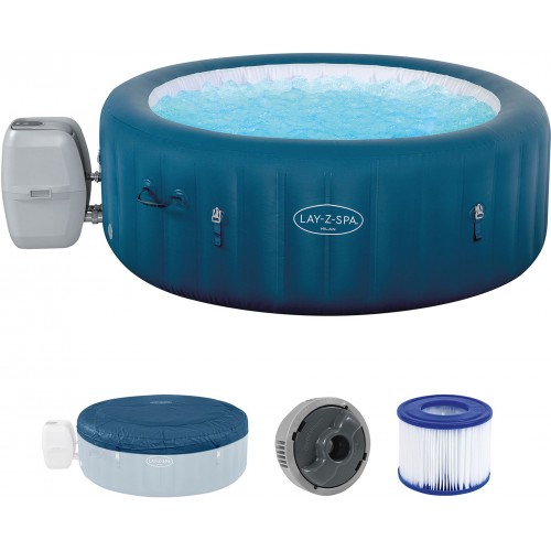 BESTWAY Lay-Z-Spa Milan AirJet Plus Whirlpool, 196 x 71 cm, 4-6 Personen 60029