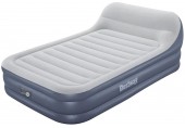 BESTWAY TriTech SleekFlow Luftbett mit Kopfteil & Luftpumpe, 226 x 152 x 84 cm 67923