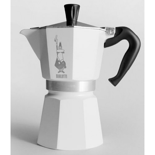 BIALETTI Moka Express 3 Tassen Espressokocher, Alu-Weiß 2130199310