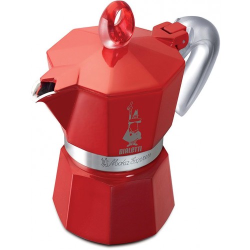 BIALETTI Moka Glossy 1 Tasse, allu rot, 2140199311