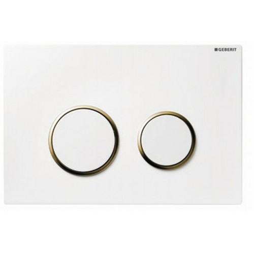GEBERIT SIGMA 20 Betätigungsplatte , weiß/gold 115.778.KK.1