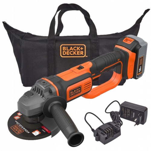 Black & Decker BCG720M1-QW Akku Winkelschleifer 125mm (18V/1x4,0Ah) Tasche