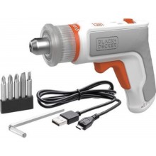 Black & Decker BCRTA01 Akkuschrauber 3,6V/1,5Ah mit Bohrfutter für L-Schlüssel 2 - 5mm