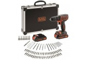 Black & Decker BDCDC18BAFC-QW Akku-Bohrschrauber (30Nm/18V/2x1,5Ah) mit Zubehör