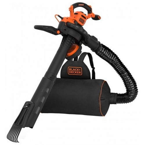 Black & Decker BEBLV301-QS Elektro-Laubsauger 3in1 230V (3000W/72l) Laubfang-Rucksack