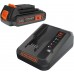 Black & Decker BDC2A20-QW Starter-Kit Akku Li-Ion (18V/1x2,0Ah) + Ladegerät 2A