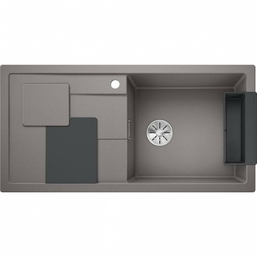BLANCO SITY XL 6 S Einbauspüle Siligranit InFino alumetallic mit Zubehör in lavagrey525050 BLANCO SITY XL 6 S Einbauspüle Siligranit InFino alumetallic mit Zubehör in lavagrey525050