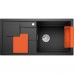 BLANCO SITY XL 6 S Einbauspüle Siligranit InFino anthrazit Zubehör in orange 525056