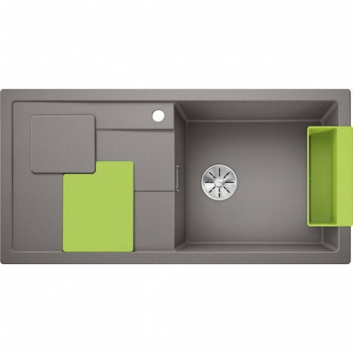 BLANCO SITY XL 6 S Einbauspüle Siligranit InFino alumetallic Zubehör in kiwi 525062 BLANCO SITY XL 6 S Einbauspüle Siligranit InFino alumetallic Zubehör in kiwi 525062