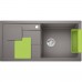 BLANCO SITY XL 6 S Einbauspüle Siligranit InFino alumetallic Zubehör in kiwi 525062