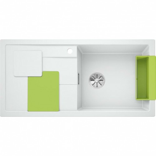 BLANCO SITY XL 6 S Einbauspüle Siligranit InFino weiß Zubehör in kiwi 525063 BLANCO SITY XL 6 S Einbauspüle Siligranit InFino weiß Zubehör in kiwi 525063