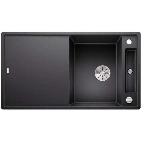 BLANCO AXIA III 5 S Silgranit inkl. Holzschneidbrett anthrazit InFino Ablauf 523205 BLANCO AXIA III 5 S Silgranit inkl. Holzschneidbrett anthrazit InFino Ablauf 523205