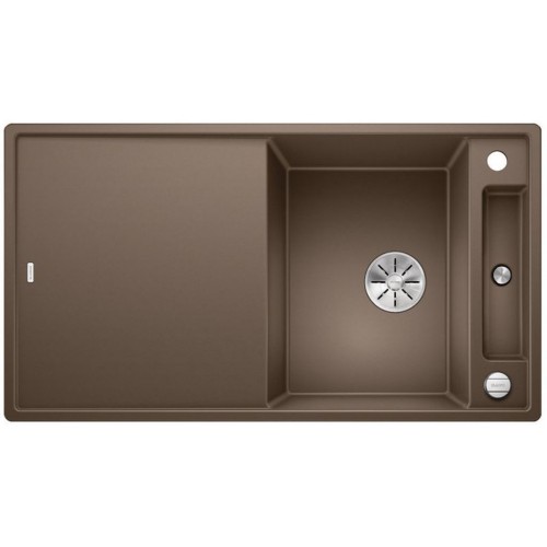 BLANCO AXIA III 5 S Silgranit inkl. Holzschneidbrett muskat InFino Ablauf 523213