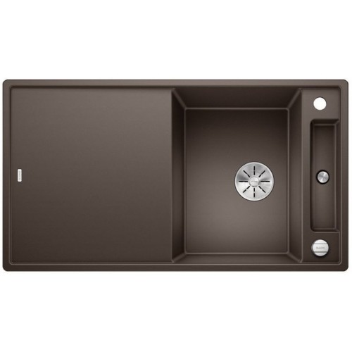 BLANCO AXIA III 5 S-F Silgranit inkl. Holzschneidbrett cafe InFino Ablauf 523230