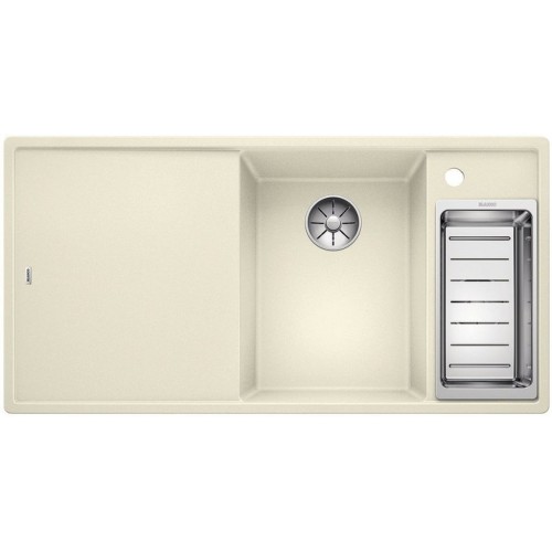 BLANCO AXIA III 6 S Silgranit PuraDur jasmin Holzschneidbrett InFino Ablauf 523467