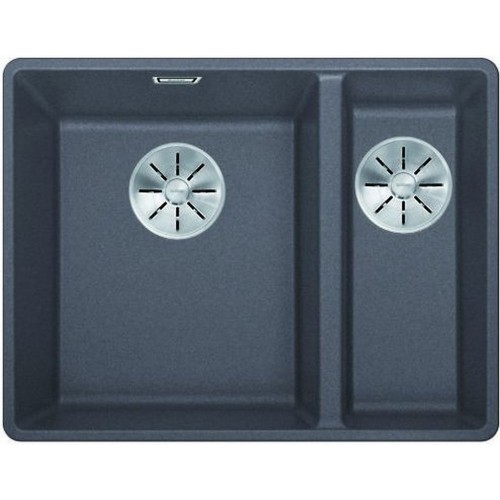 BLANCO Subline 340/160-F Granitspüle SILGRANIT PuraDur, InFino, felsgrau 523569