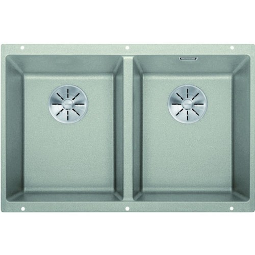 BLANCO SUBLINE 350/350-U Silgranit PuraDur 2 perlgrau InFino Ablauf 523577