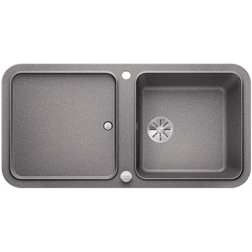 BLANCO YOVA XL 6 S Silgranit PuraDur 2 alumetallic InFino Ablauf 523596