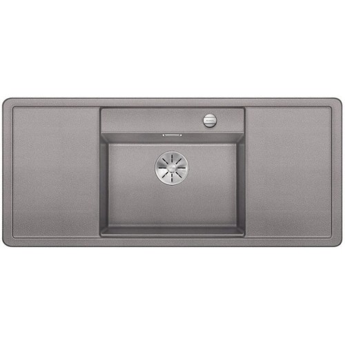 BLANCO ALAROS 6 S-F Silgranit PuraDur II Zubehör schwarz, alumetallic InFino Ablauf 523635