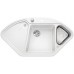 BLANCO DELTA II Eck-Einbau-Spüle Silgranit PuraDur weiss InFino Ablauf 523660
