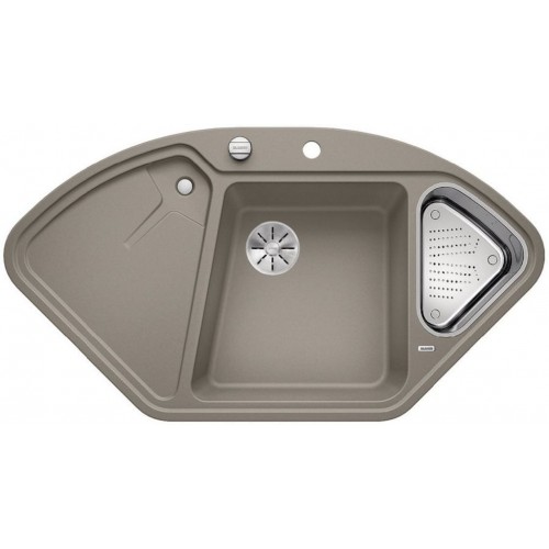 BLANCO DELTA II Eck-Einbau-Spüle Silgranit PuraDur tartufo InFino Ablauf 523666 BLANCO DELTA II Eck-Einbau-Spüle Silgranit PuraDur tartufo InFino Ablauf 523666