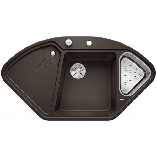 BLANCO DELTA II-F Eck-Einbau-Spüle Silgranit PuraDur cafe InFino Ablauf 523675 BLANCO DELTA II-F Eck-Einbau-Spüle Silgranit PuraDur cafe InFino Ablauf 523675