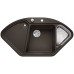 BLANCO DELTA II-F Eck-Einbau-Spüle Silgranit PuraDur cafe InFino Ablauf 523675
