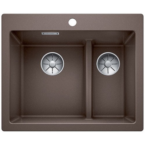 BLANCO PLEON 6 Split Silgranit PuraDur Farbe cafe InFino Ablauf 523705