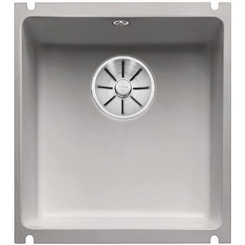 BLANCO SUBLINE 375 U Keramik PuraPlus alugrau InFino Ablauf 523730
