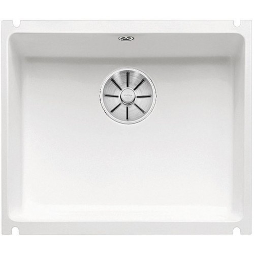 BLANCO SUBLINE 500 U Keramik PuraPlus kristallweiss glänzend InFino Ablauf 523733