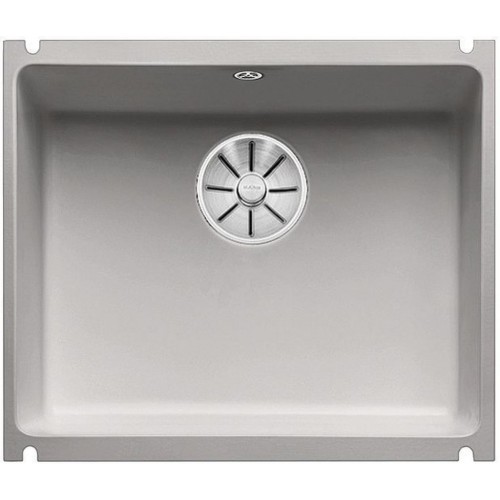 BLANCO SUBLINE 500 U Keramik PuraPlus alugrau InFino Ablauf 523738