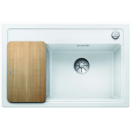 BLANCO ZENAR XL 6 S Compact Silgranit weiss Holzschneidbrett InFino Ablauf 523768