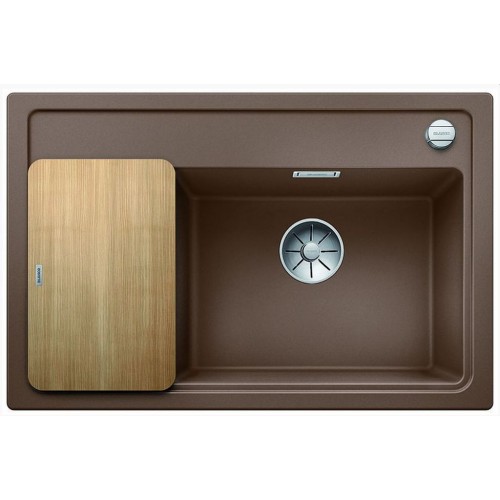 BLANCO ZENAR XL 6 S Compact Silgranit muskat Holzschneidbrett InFino Ablauf 523772