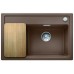 BLANCO ZENAR XL 6 S Compact Silgranit muskat Holzschneidbrett InFino Ablauf 523772
