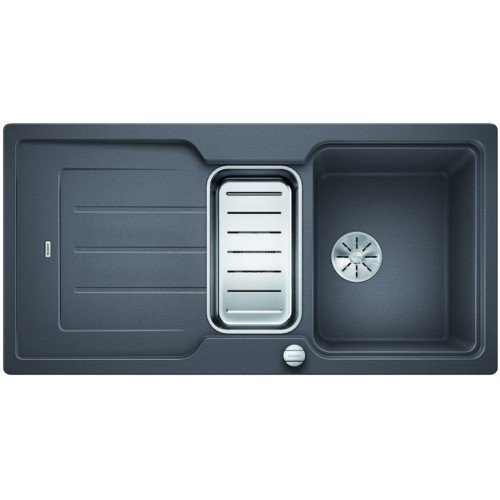 BLANCO CLASSIC Neo 6 S Silgranit PuraDur felsgrau InFino Ablauf 524118