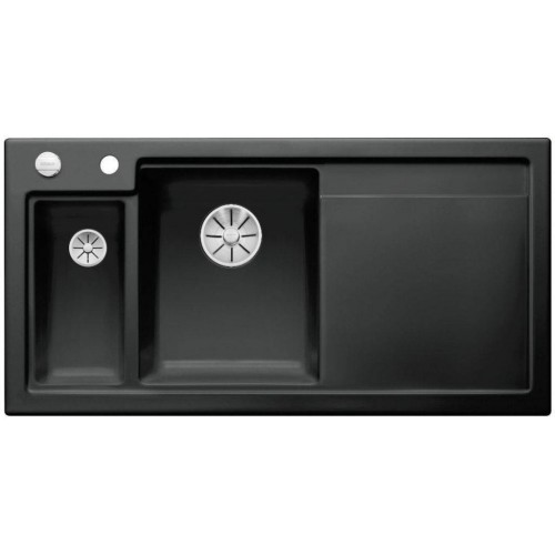BLANCO AXON II 6 S Keramik Becken links schwarz InFino Ablauf 524150