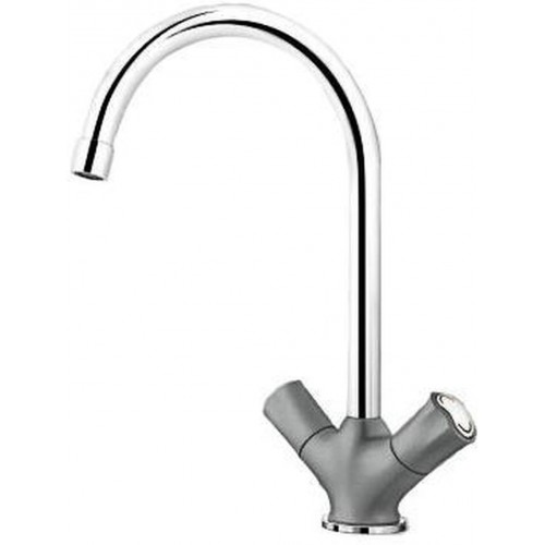 BLANCO Amona SILGRANIT-look Zweigriffarmatur, alumetallic/chrom 520771