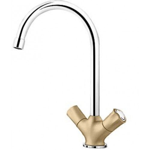 BLANCO Amona SILGRANIT-look Zweigriffarmatur, champagner/chrom 520774