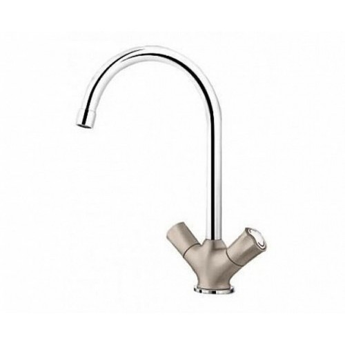 BLANCO Amona SILGRANIT-look Zweigriffarmatur, tartufo/chrom 520775