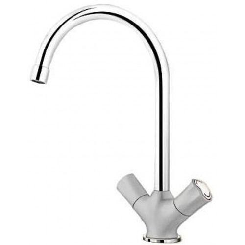 BLANCO Amona SILGRANIT-look Zweigriffarmatur, perlgrau/chrom 520778 BLANCO Amona SILGRANIT-look Zweigriffarmatur, perlgrau/chrom 520778