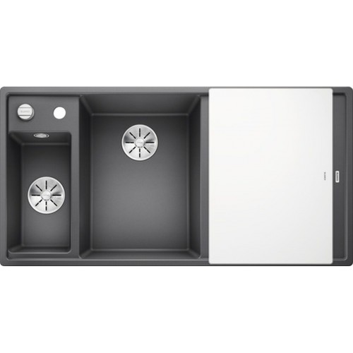 BLANCO Axia III 6 S InFino Spüle Silgranit, felsgrau 524654