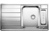 BLANCO Axis II 5S-IF Edelstahlspüle, inklusive Siphon und Zubehör, Seidenglanz 516528