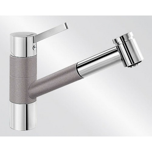 BLANCO TIVO-S Einhebelmischer Niederdruck SILGRANIT®-Look alumetallic/chrom 518426 BLANCO TIVO-S Einhebelmischer Niederdruck SILGRANIT®-Look alumetallic/chrom 518426