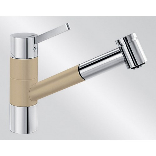 BLANCO TIVO-S Einhebelmischer Niederdruck SILGRANIT®-Look champagner/chrom 518430