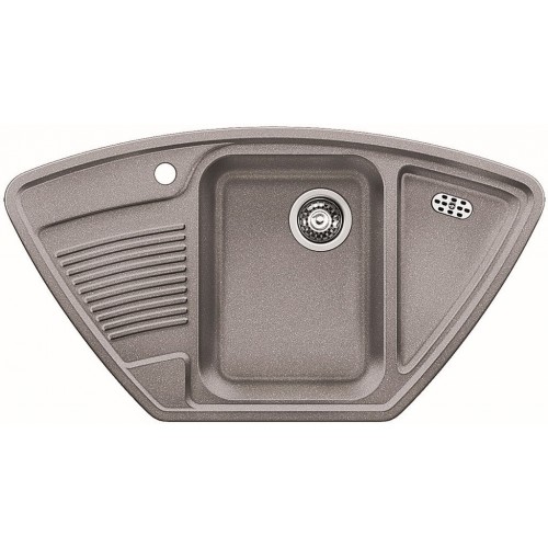 BLANCO Classic 9 E Granitspüle ohne Exzenter aluminium 521339