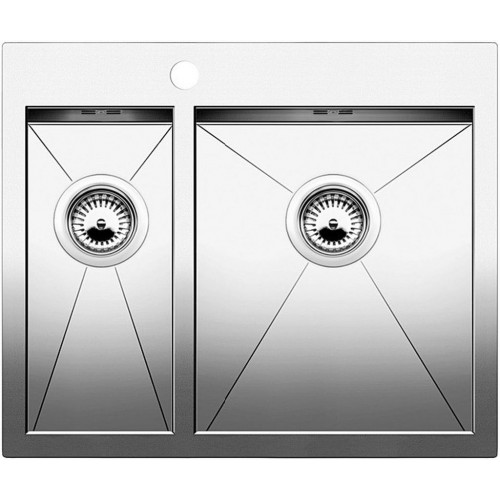 BLANCO Zerox Style 340/180-IF/A Edelstahlspüle Seiden glanz ohne Zugknopf 522257