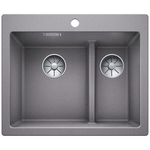BLANCO Pleon 6 Split Granitspüle ohne Exzenter aluminium 521691 BLANCO Pleon 6 Split Granitspüle ohne Exzenter aluminium 521691