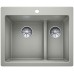 BLANCO Pleon 6 Split Granitspüle ohne Exzenter perlgrau 521692