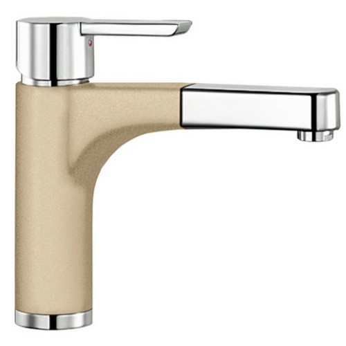 BLANCO PYLOS-S SILGRANIT-look Einhebelmischer Hochdruck champagner/chrom 513982