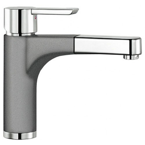 BLANCO PYLOS-S SILGRANIT-look Einhebelmischer Hochdruck alumetallic/chrom 512968